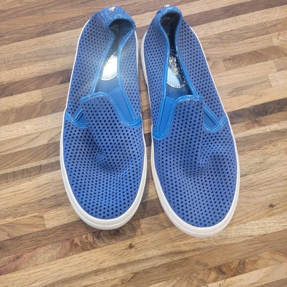 Michael Kors Women's Brett Slip-On Sneakers Suede Electrc Blue - Picture 2 of 15